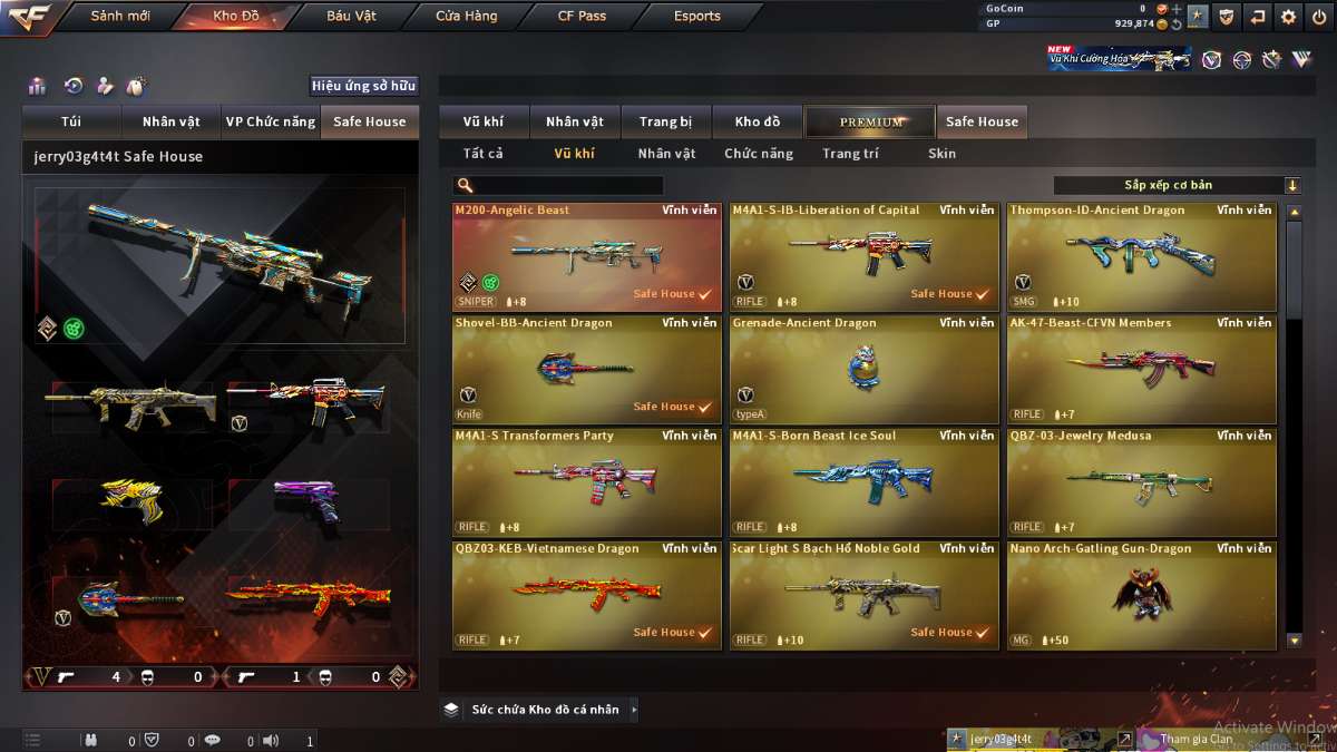 shop acc cf uy tin gia re